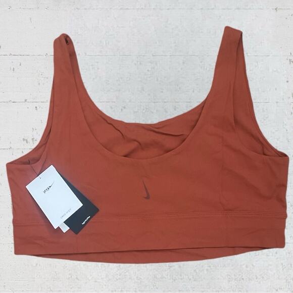 NWT Nike Yoga Luxe Women's Infinalon Cropped Tank Rust Size 1X - Picture 4 of 10